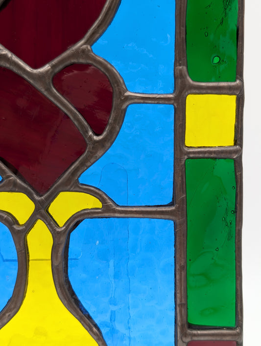 Welsh Love Spoon in Stained Glass