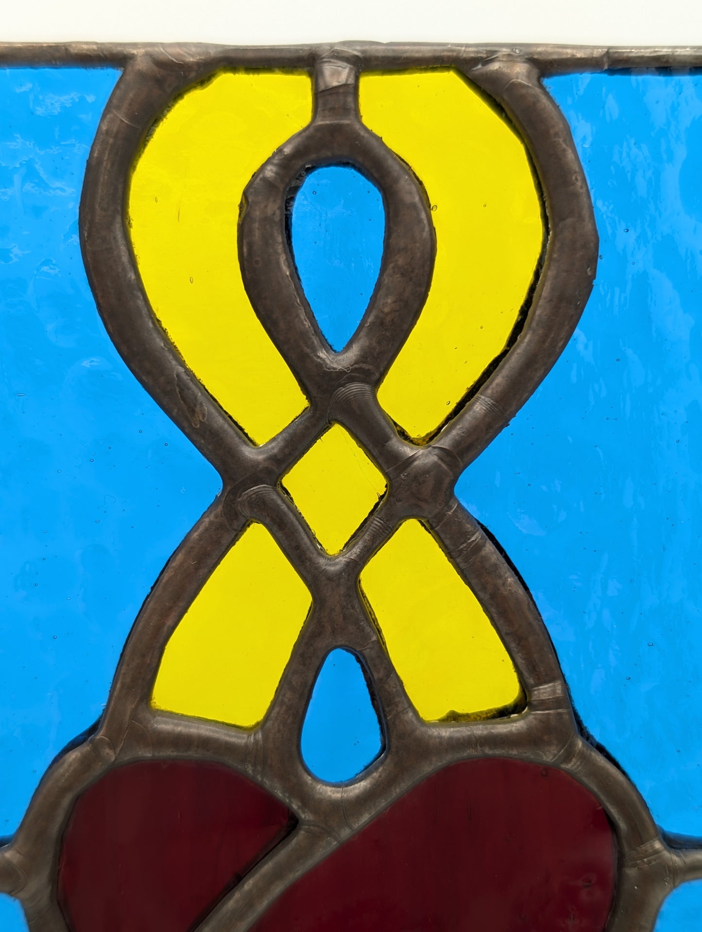 Welsh Love Spoon in Stained Glass